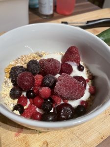 Leckeres Müsli mit Beeren
