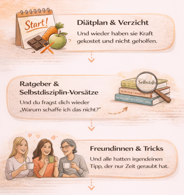 Ablauf, warum es mit der Diät nicht klappt