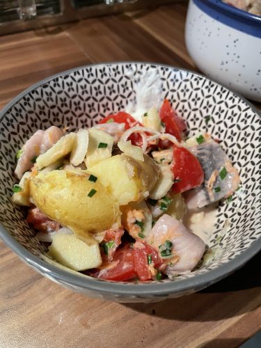 Heringssalat mit Pellkartoffeln